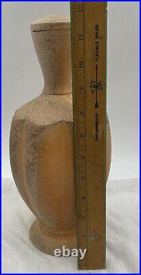 Peter Pinnell Vintage Studio Art Pottery Peach Orange Ceramic Vessel Stopper 12