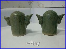 Phelps Art Pottery Monster Mash Halloween Devil Figures Salt And Pepper Shakers