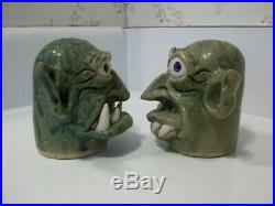 Phelps Art Pottery Monster Mash Halloween Devil Figures Salt And Pepper Shakers