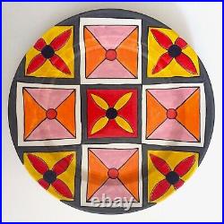 Phillip Maberry Rare Hand Painted Contemporary Art Pottery Large Ceramic Platter