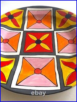 Phillip Maberry Rare Hand Painted Contemporary Art Pottery Large Ceramic Platter
