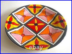 Phillip Maberry Rare Hand Painted Contemporary Art Pottery Large Ceramic Platter