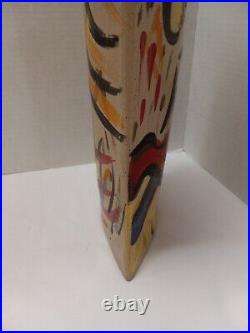 Picasso Style Face Vase Vtg Ceramic Studio Art Pottery. 12x8