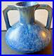 Pierrefonds French Art Deco Pottery Ceramic Vase Blue Crystaline Glaze