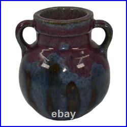 Pierrefonds French Pottery Art Pottery Purple Blue Ceramic Cabinet Vase 52