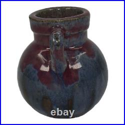 Pierrefonds French Pottery Art Pottery Purple Blue Ceramic Cabinet Vase 52