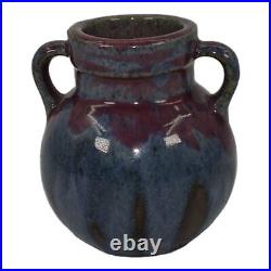 Pierrefonds French Pottery Art Pottery Purple Blue Ceramic Cabinet Vase 52