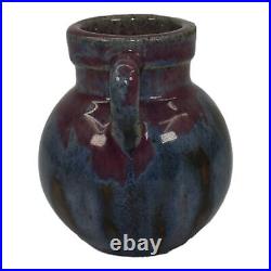 Pierrefonds French Pottery Art Pottery Purple Blue Ceramic Cabinet Vase 52