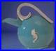 Pitcher Seahorse 1950's Alexandre de Wemmel Sign Studio Art Belgium Aqua 12×13