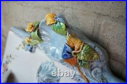 Polychrome Ceramic Italian Wall Fountain Figural Florentine Tuscan Pottery