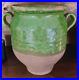 Pot À Confit French Antique Pottery Folk Art Ceramic Glazed Green Earthenware