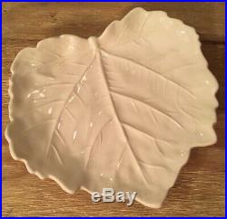 Pottery Barn 5 Variety Ceramic White Leaves wall hanging Decorative Art