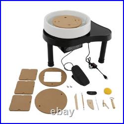 Pottery Wheel 12.6in/32cm Ceramic Wheel Machine Clay Forming DIY Art Craft Black