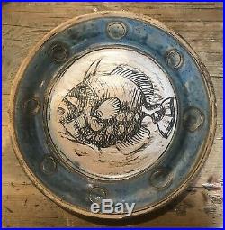 Quentin Bell Fulham Pottery Art Ceramic Fish Plate Bloomsbury Charleston