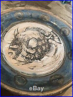 Quentin Bell Fulham Pottery Art Ceramic Fish Plate Bloomsbury Charleston