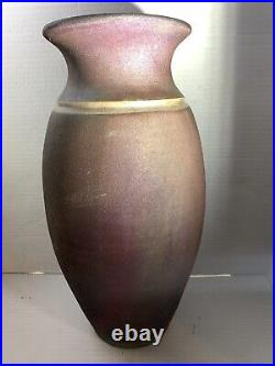RAKU California Studio Art RAKU Pottery Ceramic Vase. Signed R. Kevin Kelley