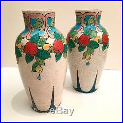 RARE Art Nouveau Deco Boch Freres Keramis Belgian Vase Pottery de Geetere MUSEUM
