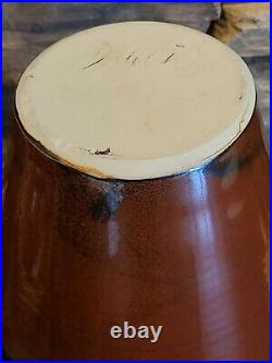 RARE! DAMON MOON Vintage Art Pottery Glazed Vase Southwest Landscape Scene 14