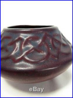 RARE Early Teens VAN BRIGGLE MULBERRY ART POTTERY VASE Ceramic Bowl NOUVEAU Vtg