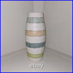 RARE Rae Dunn Ceramic Vase VHTF 9.5 2003 SAKS Polka Dot Stripes