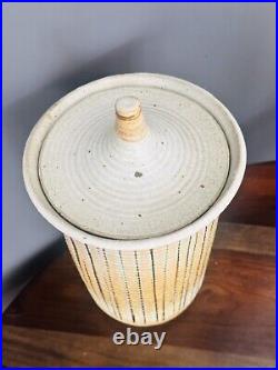 RARE Robert Maxwell Earthgender Pottery Mid Century Jar Vase W Lid