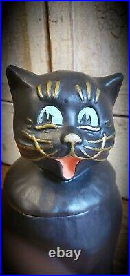 RARE Vintage McCoy COALBY Black Cat Cookie Jar