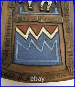 RARE Yavor Gonev Ceramic Art Pottery Wall Hanging Plaque Horse Bulgaria Signed