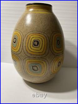 RAYMOR POTTERY ALVINO BAGNI ART MID-CENTURY LARGE VASE BITOSSI Italy Signed 16