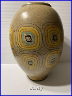 RAYMOR POTTERY ALVINO BAGNI ART MID-CENTURY LARGE VASE BITOSSI Italy Signed 16