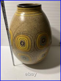 RAYMOR POTTERY ALVINO BAGNI ART MID-CENTURY LARGE VASE BITOSSI Italy Signed 16