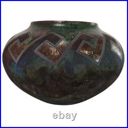 R. Kevin Kelley Studio Pottery Vase 9 Iridescent Green Southwest Signed Art