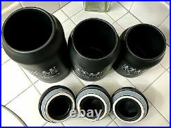 Rae Dunn Canisters Set HAPPY HALLOWEEN TRICK OR TREAT BOO Dancing Skeletons VHTF