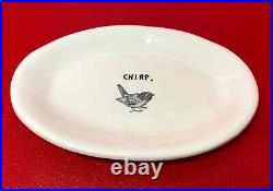 Rae Dunn Chirp Plate Magenta Exclusive M-Stamped Original Oval Two Available