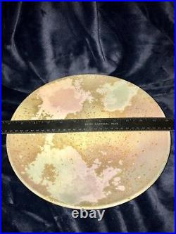 Raku Art Pottery Ceramic Shallow Bowl Tony Evans Ancient Sands Signed & #'d 13D