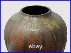 Raku Vase With Fireworks, Ceramic By Marty Markus 9.5