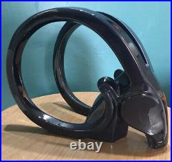 Ram Gazelle Head Ceramic Sculpture Vintage Jaru Pottery 1980 Modern Art Deco