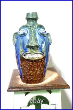 Randy tobias face jug, pottery, folkart 11''x7'