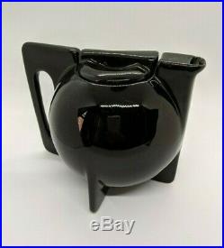 Rare 1930's German Art Deco Bauhaus Black Ceramic Teapot