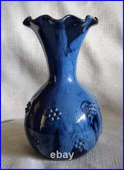 Rare Antique 1890's English Arts and Crafts Elton Sunflower Pottery 6 Vase