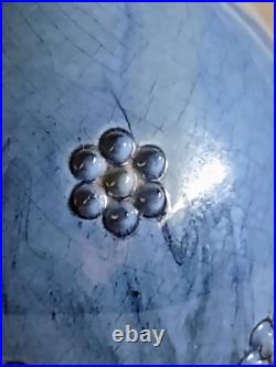 Rare Antique 1890's English Arts and Crafts Elton Sunflower Pottery 6 Vase