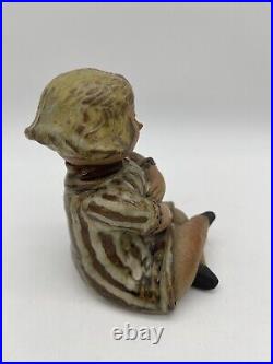 Rare Cliff Stewart Art Pottery Girl Sitting Crisscross Sculpture California