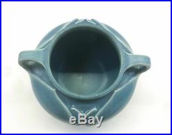 Rare Large Rookwood 1919 Blue Tulip Vase Pot Handles Vtg Art Pottery American