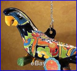 Rare Large Talavera Parrot Bird Tropical Mexican Pottery Ceramic Folk Art 29