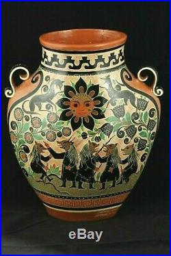 Rare Lg Vintage Mexican Ceramic Jar Fine Folk Art Museum Quality Geronimo Ramos