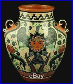 Rare Lg Vintage Mexican Ceramic Jar Fine Folk Art Museum Quality Geronimo Ramos