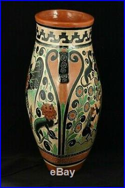 Rare Lg Vintage Mexican Ceramic Jar Fine Folk Art Museum Quality Geronimo Ramos