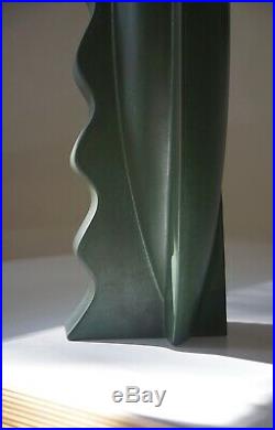 Rare, Mint, Claude Dumas Vintage, French Art Deco, Post Modern, Matte Green Vase