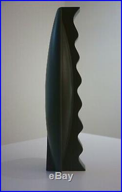 Rare, Mint, Claude Dumas Vintage, French Art Deco, Post Modern, Matte Green Vase