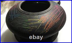 Rare Old Original Vintage Art PotteryMICHAEL WEINBERG RAKU FIRED CERAMIC VASE