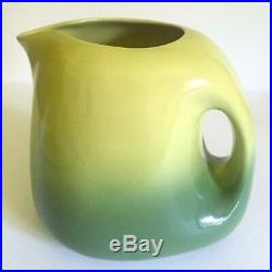 Rare Vtg 1950's MID Century Modern Tamac Art Pottery Avocado Lrg Ceramic Pitcher